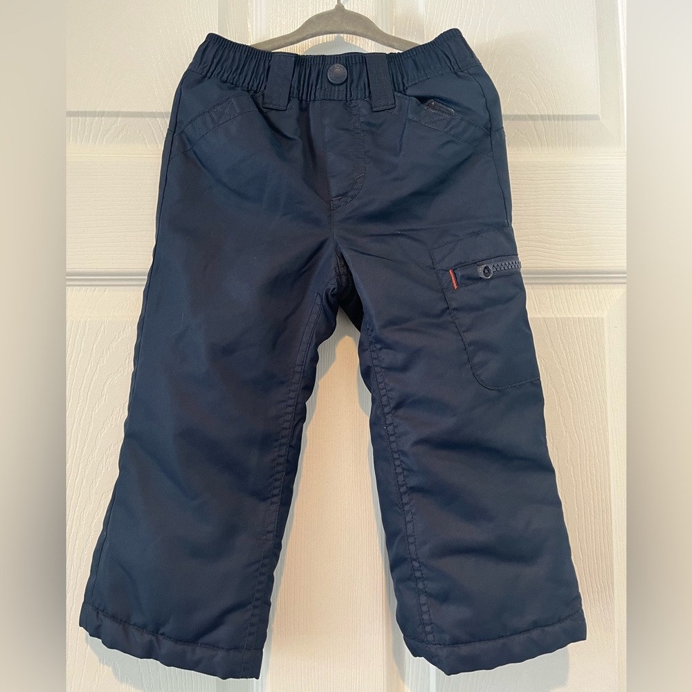 Old Navy Kids Sz 2T Navy Blue Snow Pants Pockets Heavyweight Winter Ski Sled